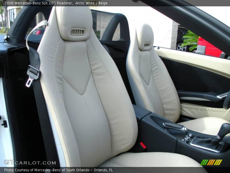 Arctic White / Beige 2008 Mercedes-Benz SLK 280 Roadster