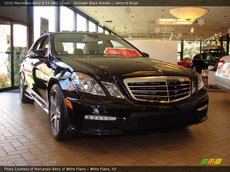 Obsidian Black Metallic / Almond Beige 2010 Mercedes-Benz E 63 AMG Sedan