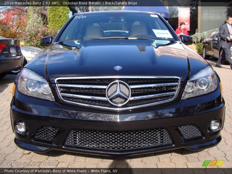 Obsidian Black Metallic / Black/Sahara Beige 2010 Mercedes-Benz C 63 AMG