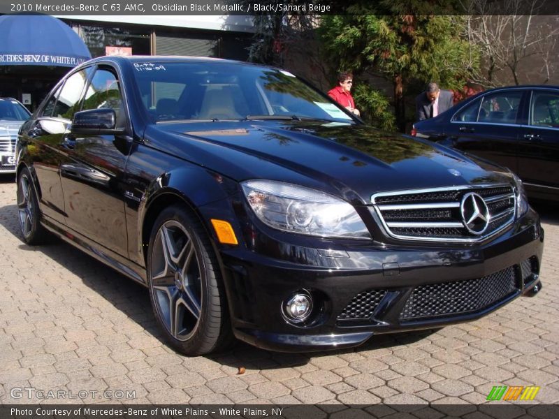 Obsidian Black Metallic / Black/Sahara Beige 2010 Mercedes-Benz C 63 AMG