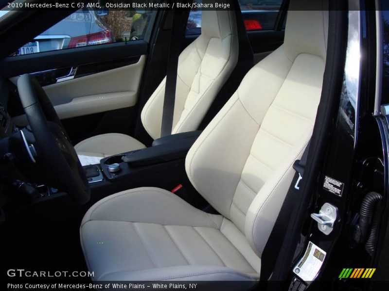 Obsidian Black Metallic / Black/Sahara Beige 2010 Mercedes-Benz C 63 AMG