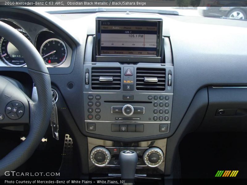 Obsidian Black Metallic / Black/Sahara Beige 2010 Mercedes-Benz C 63 AMG