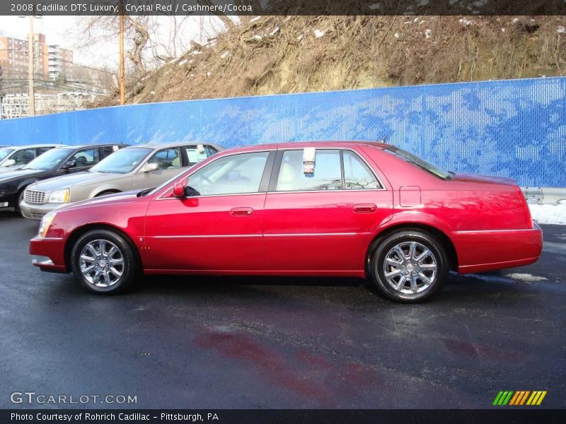 Crystal Red / Cashmere/Cocoa 2008 Cadillac DTS Luxury