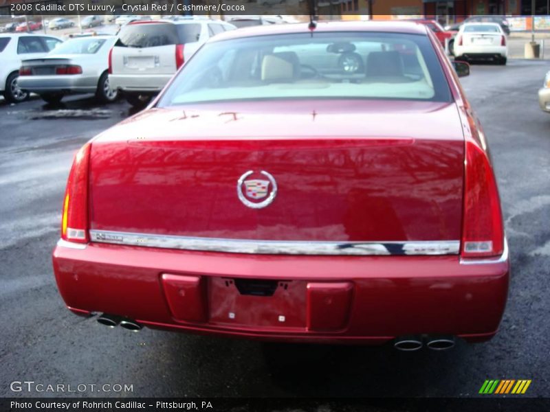 Crystal Red / Cashmere/Cocoa 2008 Cadillac DTS Luxury