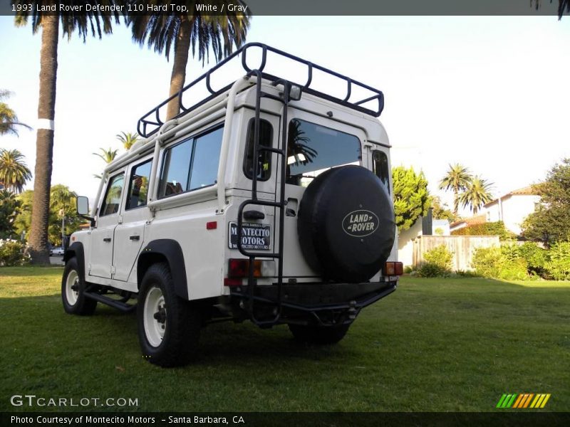 White / Gray 1993 Land Rover Defender 110 Hard Top