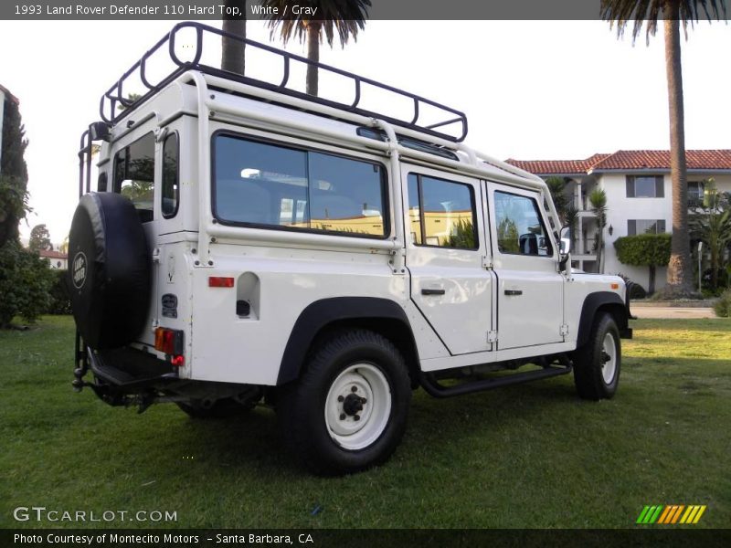 White / Gray 1993 Land Rover Defender 110 Hard Top