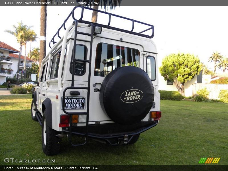White / Gray 1993 Land Rover Defender 110 Hard Top