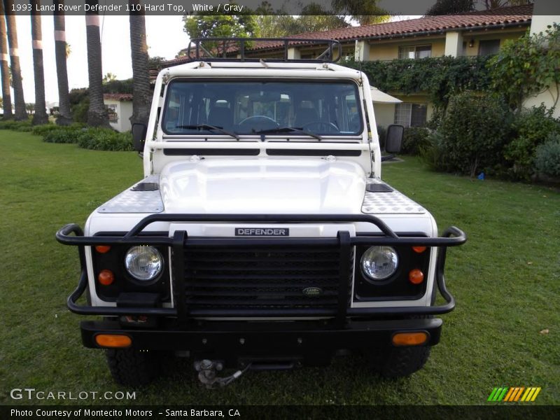 White / Gray 1993 Land Rover Defender 110 Hard Top