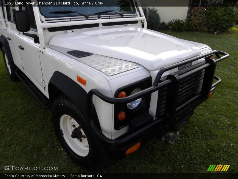 White / Gray 1993 Land Rover Defender 110 Hard Top