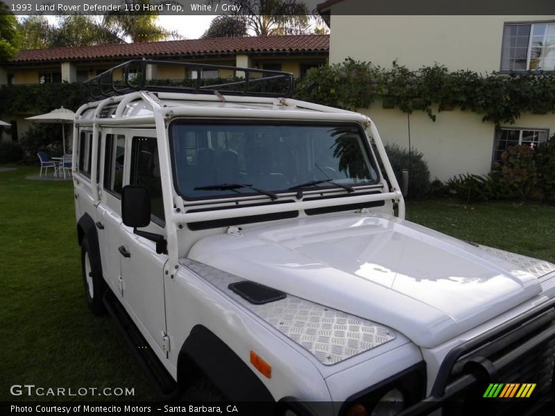 White / Gray 1993 Land Rover Defender 110 Hard Top