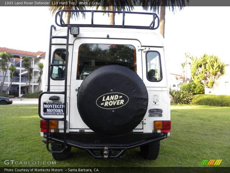 White / Gray 1993 Land Rover Defender 110 Hard Top