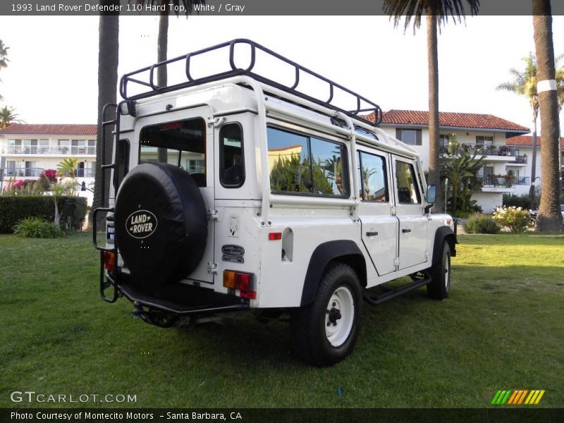 White / Gray 1993 Land Rover Defender 110 Hard Top