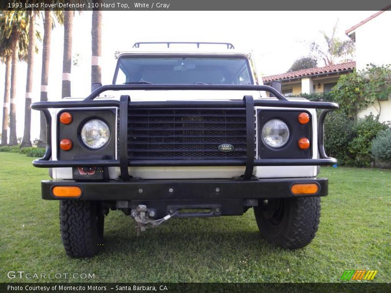 White / Gray 1993 Land Rover Defender 110 Hard Top