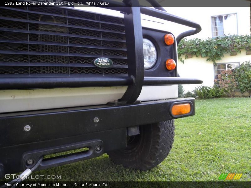 White / Gray 1993 Land Rover Defender 110 Hard Top