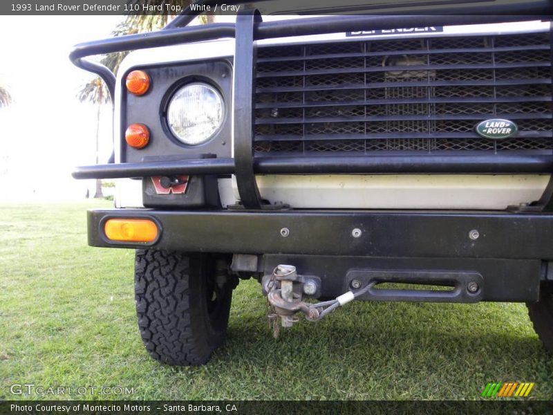 White / Gray 1993 Land Rover Defender 110 Hard Top