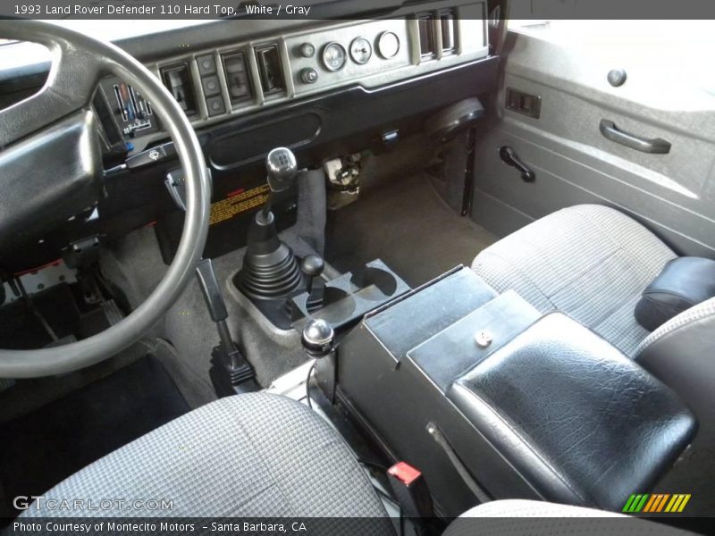 White / Gray 1993 Land Rover Defender 110 Hard Top