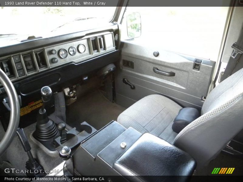 White / Gray 1993 Land Rover Defender 110 Hard Top