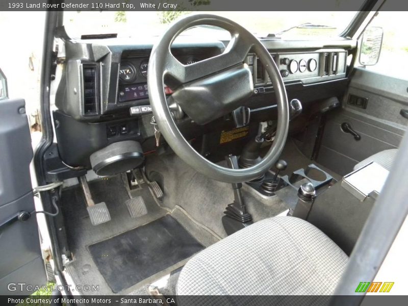 White / Gray 1993 Land Rover Defender 110 Hard Top