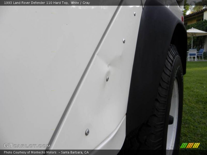 White / Gray 1993 Land Rover Defender 110 Hard Top