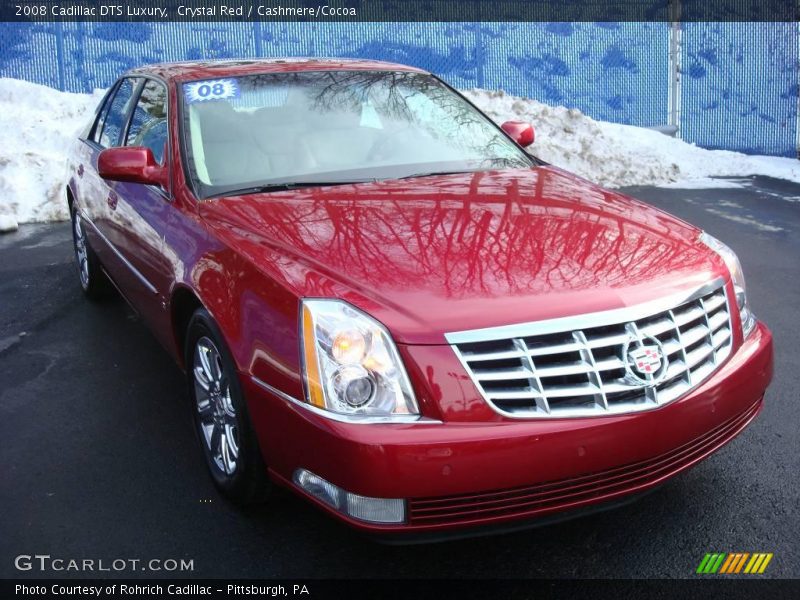 Crystal Red / Cashmere/Cocoa 2008 Cadillac DTS Luxury