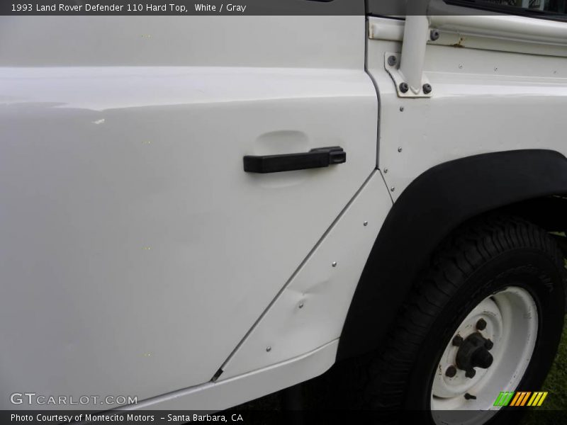 White / Gray 1993 Land Rover Defender 110 Hard Top