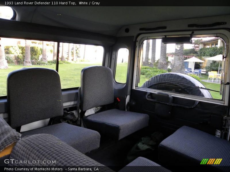 White / Gray 1993 Land Rover Defender 110 Hard Top