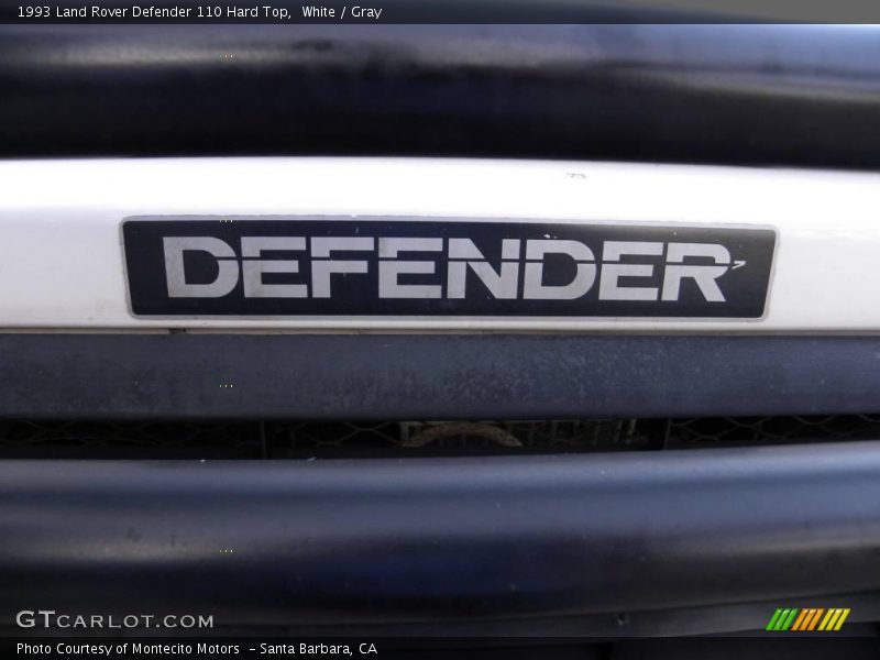 White / Gray 1993 Land Rover Defender 110 Hard Top