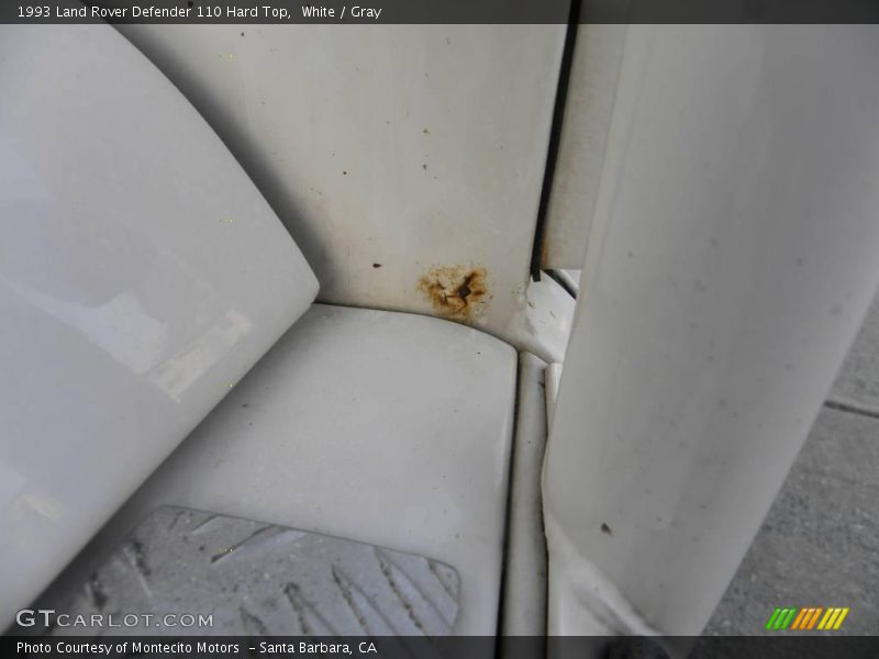 White / Gray 1993 Land Rover Defender 110 Hard Top