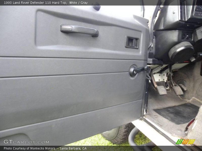 White / Gray 1993 Land Rover Defender 110 Hard Top