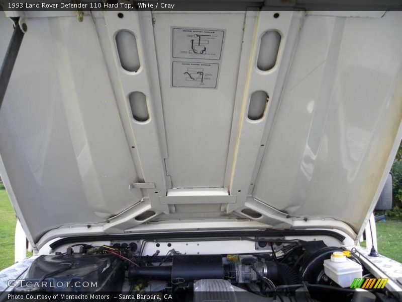 White / Gray 1993 Land Rover Defender 110 Hard Top