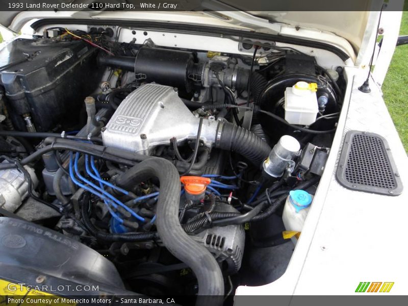 White / Gray 1993 Land Rover Defender 110 Hard Top