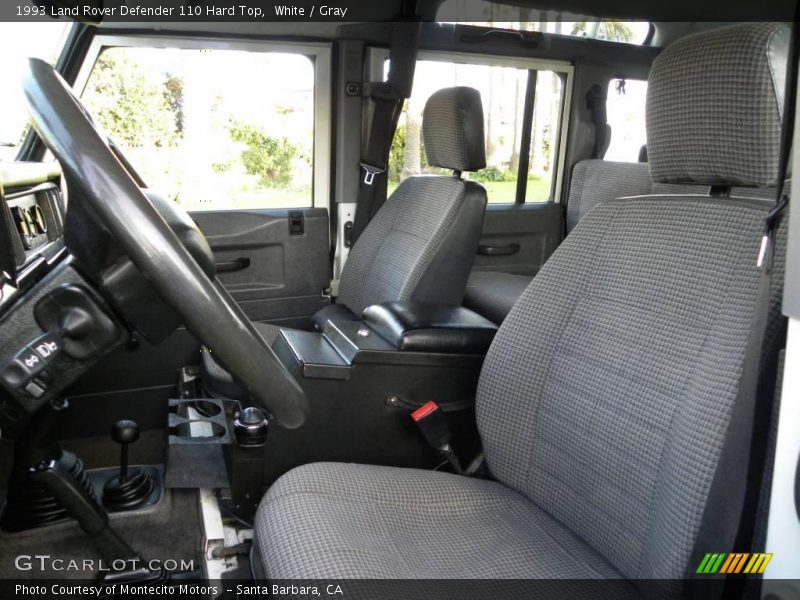White / Gray 1993 Land Rover Defender 110 Hard Top