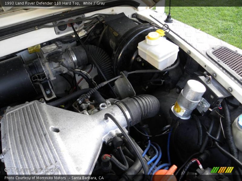 White / Gray 1993 Land Rover Defender 110 Hard Top