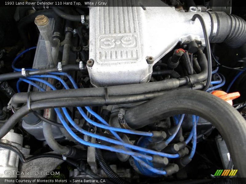 White / Gray 1993 Land Rover Defender 110 Hard Top