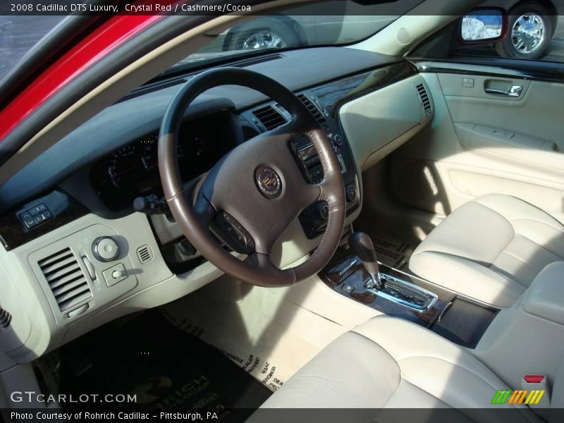Crystal Red / Cashmere/Cocoa 2008 Cadillac DTS Luxury