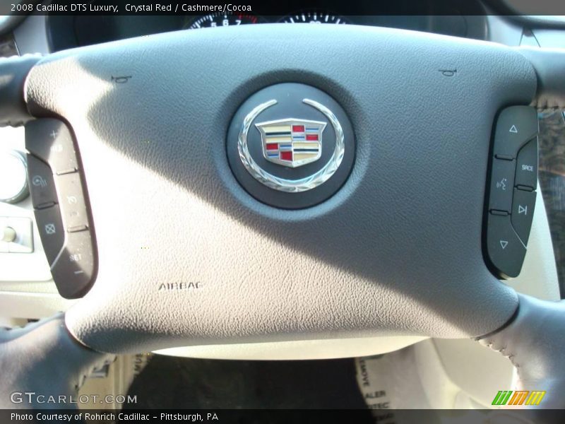 Crystal Red / Cashmere/Cocoa 2008 Cadillac DTS Luxury