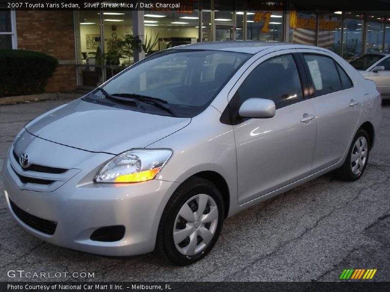 Silver Streak Mica / Dark Charcoal 2007 Toyota Yaris Sedan