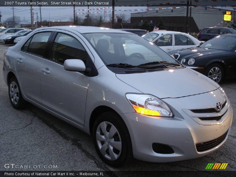 Silver Streak Mica / Dark Charcoal 2007 Toyota Yaris Sedan