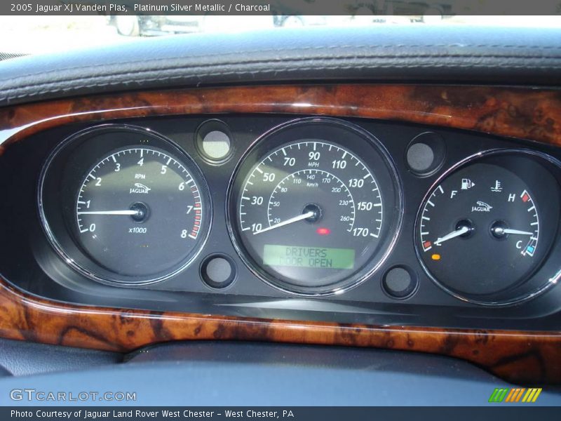 Platinum Silver Metallic / Charcoal 2005 Jaguar XJ Vanden Plas