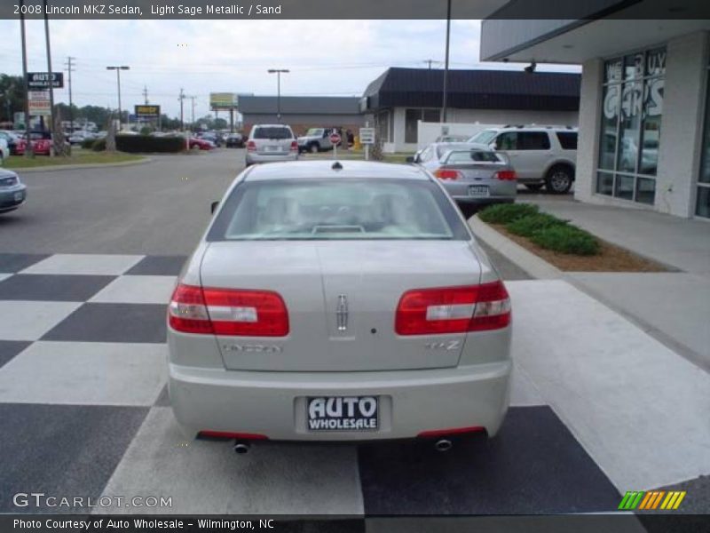 Light Sage Metallic / Sand 2008 Lincoln MKZ Sedan
