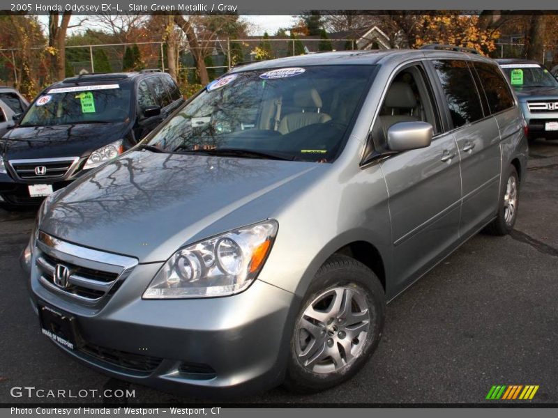 Slate Green Metallic / Gray 2005 Honda Odyssey EX-L