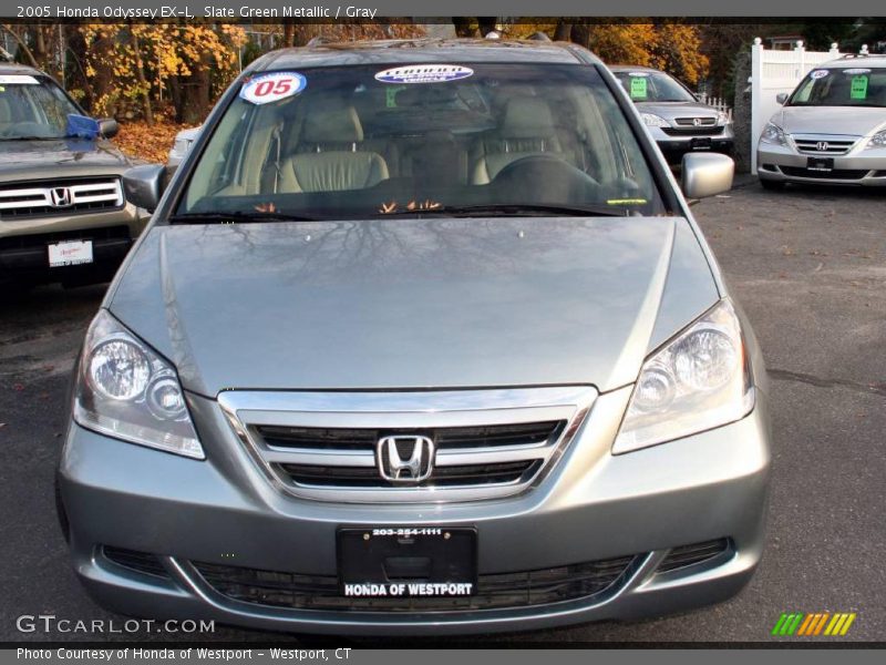 Slate Green Metallic / Gray 2005 Honda Odyssey EX-L