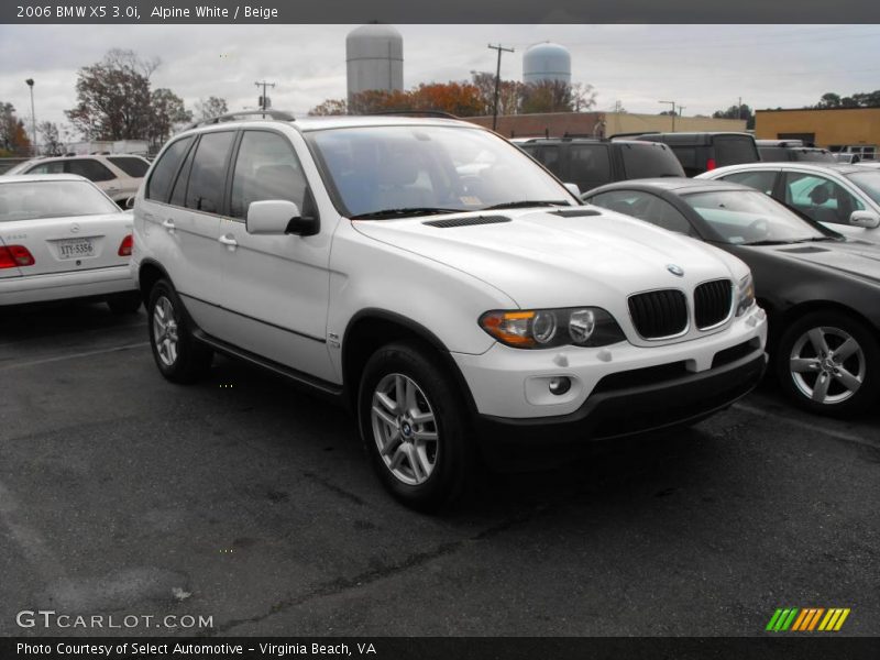 Alpine White / Beige 2006 BMW X5 3.0i