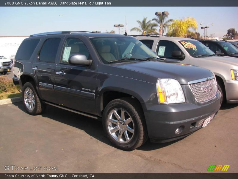 Dark Slate Metallic / Light Tan 2008 GMC Yukon Denali AWD