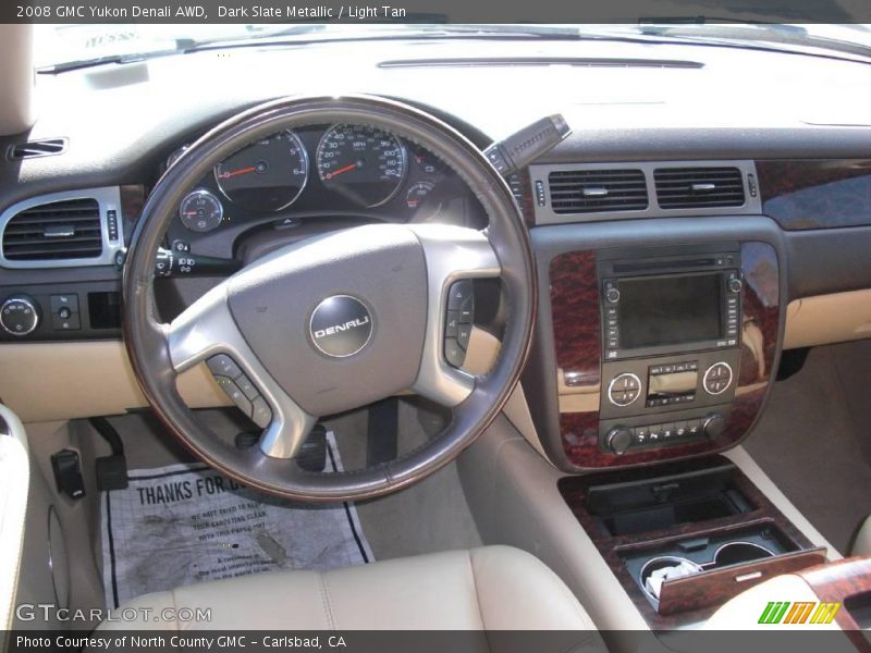 Dark Slate Metallic / Light Tan 2008 GMC Yukon Denali AWD
