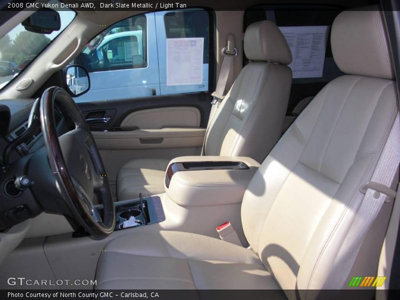 Dark Slate Metallic / Light Tan 2008 GMC Yukon Denali AWD