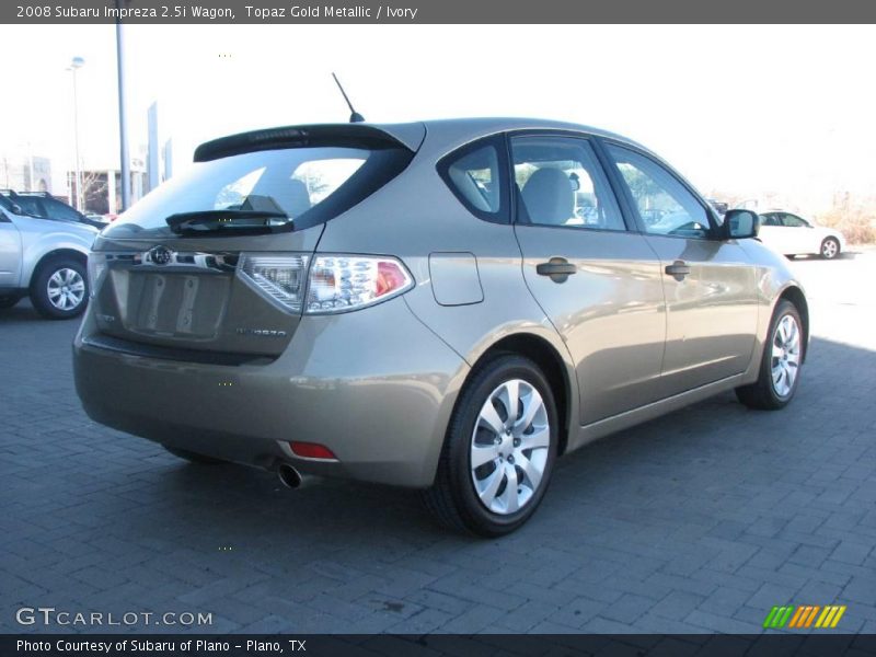 Topaz Gold Metallic / Ivory 2008 Subaru Impreza 2.5i Wagon