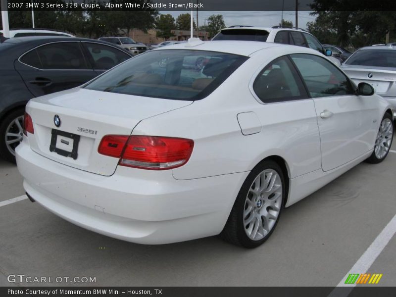 Alpine White / Saddle Brown/Black 2007 BMW 3 Series 328i Coupe