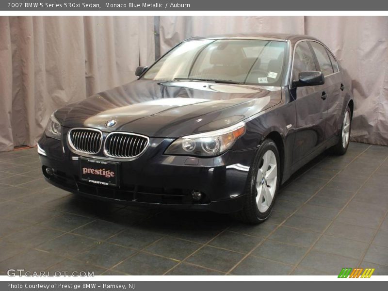 Monaco Blue Metallic / Auburn 2007 BMW 5 Series 530xi Sedan