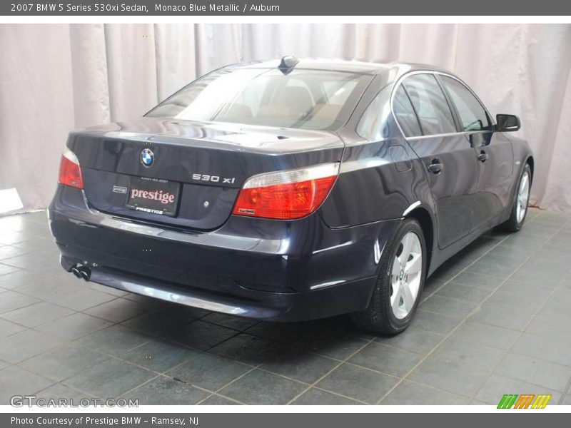 Monaco Blue Metallic / Auburn 2007 BMW 5 Series 530xi Sedan